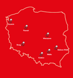 Let's meet at job fairs in: Szczecin, Poznań, Brzeg, Warsaw, Krakow, Mielec and Stalowa Wola.