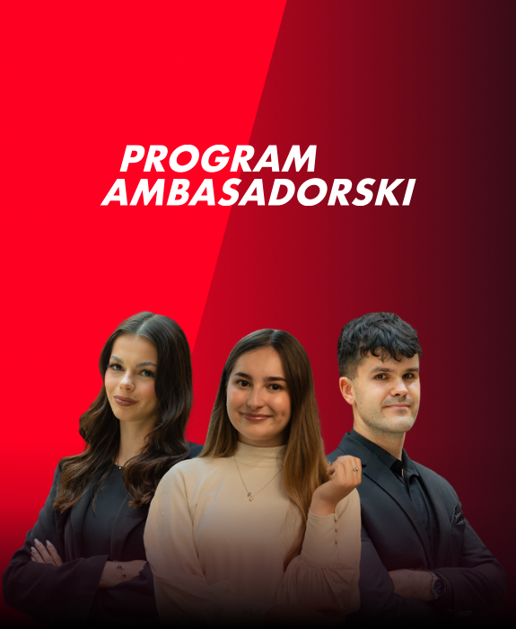 Grafika promocyjna przedstawiająca trójkę ambasadorów